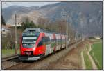 4024 120 am 21.3.2008 unterwegs als S1 zwischen Bruck a.d.Mur und Graz, aufgenommen kurz vor Stbing.