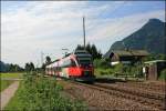 4024 073 ist beim Kloster Raisach als RB 5127 nach Telfs-Pfaffenhofen unterwegs.