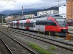 BB Talent 4024 steht als R 5217 zur Fahrt nach Brennero/Brenner in Innsbruck Hbf bereit.