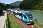 Triebwagen 4024 120  S-Bahn Steiermark  fhrt als R 3790 von Kleinreifling nach Selzthal.Meines Wissens war der Blaue Talent bis dato noch nicht im Gesuse unterwegs und wird es warscheinlich auch