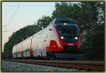 Ein guter Tag beginnt mit einer - Ente! 4024 050 kurz vor Sonnenaufgang am 23.9.2006 zwischen der Haltestelle Bisamberg und Korneuburg auf dem Weg nach Hollabrunn.