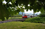 Einen Blick durch die Blätter auf 4024 116-8 unterwegs als S1 4260 (Lienz - Friesach).