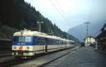 Im Bahnhof Eisenerz steht der 4030 246-5 im September 1992 abfahrbereit nach Hieflau