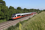 Ein außergewöhnliches Tandem durch 4124.014+4024.103 verkehrte heute am 26.5.18 auf der S-3 bei Sollenau