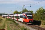 Am 07.09.2012 fuhren 4124 014  50 Jahre S-Bahn in Wien  und 4124 008  VOR  gemeinsam als REX2827 von Wien Meidling nach Deutschkreutz.