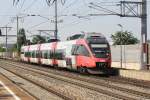 4124 016-9 als S80 (Zug 25018) fährt am 24.Juli 2015 in Wien Haidestraße ein.