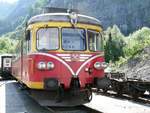 Montafonerbahn MBS ET 10.103 (ex VT 63 905), übergeben an Pro Bahn Vorarlberg, abgestellt bei der Firma  Rhomberg Bau in Hohenems (Foto: 05.07.2009).