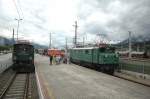 Zum Schlu meiner Wrglreise ein kleiner berblick auf die Parade zu `150 Jahre Eisenbahn in Tirol´ am 23.08.08: Links 1245.04, rechts 1670.104 dahinter die blutorangene 1110.505 und nochmal