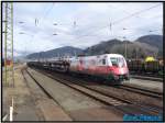 1116 087 bremst den 46745 in den Bahnhof Knittelfeld ein.