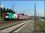 1216 004 fhrt nach der EM-Lok Parade in Wien Penzing mit dem IC 533 wieder zurck in ihre Heimatdienststelle Villach.