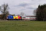 1116 056 (EM - Rumnien) mit IC 2082 bei Haspelmoor (07.04.2008)