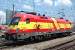 Der Spanien-Stier gnnt sich am 10.06.08 eine kleine Siesta im Mnchner Hbf um wenig spter nach Klagenfurt auszurcken