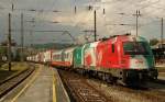 EM-Lok Italien 1216 004-2 verlt Salzburg Hbf mit der Rollenden Landstrae in Richtung Villach (23.07.2008)