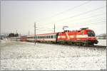 EM-Lok 116 005 sterreich fhrt mit IC 534 von Villach nach Wien.