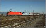 Taurus Tandem bestehend aus 1116 124 und 007  Griechenland  fhrt mit EC 531  Stadttheater Klagenfurt  von Wien Sd nach Villach.