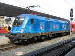 BB 1116 080-1  UEFA Euro 2008  mit einem Regionalexpress beim planmigen Halt in Wien Meidling.