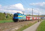 1116 029  EM-Schweden   war am 18.04.2009  mit dem R 3972 kurz nach Wartberg/Kr unterwegs.