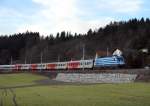 1116 007  EM-Griechenland  mit einem REX nach Linz Hbf am 09.03.2009 unterwegs bei Wernstein.