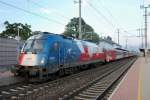 Die letzte Fahrt von EM-Tschechien 1216 226 war mit einem Sonderzug von Wien nach Linz am 09.08.2009, hier am Bahnhof Pchlarn.