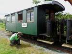  Detailaufnahme  eines Fotografen vom Nostalgiewagen Bis-3618 der GTB; 170903