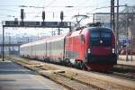 Railjet 1116 212 im IC Einsatz bei der Durchfahrt in Wien Penzing (4.4.2009)