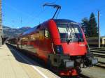 1116 234-6 mit railjet 533 von Wien Hbf im Endbahnhof Lienz.