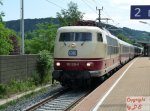 Sonderzug   TEE Rheingold   mit BR 103 235-8 im Bahnhof Prtschach/ sterreich 