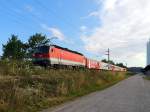 1144 123-7 schiebt R3703 bei Greinsfurth zum Endbahnhof Amstetten; 140715