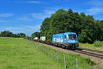 1016 023 mit einem KLV am 08.08.2014 bei Vogl.