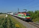 1116 007 mit einer ROLA von Wels Terminal nach Kiskundorozsma am 20.08.2012 unterwegs bei Rutzing.