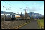 A1 Werbelok 1116 280 fhrt mit einem Gterzug in Richtung Leoben.