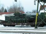 Smms mit Kampfpanzer (12.3.05 Bhf Ried)