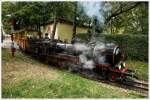 Ausfahrt der Lok 2 auf der Liliputbahn im Wiener Prater. 
5.10.2013