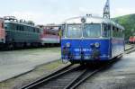 Der Dieseltriebwagen der Reihe 5081 der ÖBB ist die österreichische Variante des Uerdinger Schienenbusses - Lokpark Ampflwang am 26.5.2012