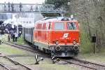 NLB 2143 070-7 nach der Ankunft mit dem SR 14585 am 12.April 2015 im Heizhaus Strasshof.