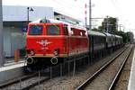 NLB 2143.56 am 07.Juli 2018 mit dem EZ nach Ernstbrunn im Bahnhof Korneuburg.