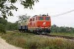 NLB 2143 070-7 mit dem SLP 14811 (Groß Engersdorf - Groß Schweinbarth) am 06.September 2020 zwischen Auersthal und Raggendorf Markt.