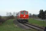 NLB 2143 070-7 am 21.Dezember 2014 mit dem SR 14293 in Haugsdorf.