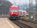 8033 033-6 als Regionalzug aus St.Plten bei der Einfahrt in Wien Htteldorf auf Gleis 3, 16.2.2007