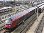 Blick auf Railjet-Steuerwagen 80 90 706, Wien West,28.02.2009