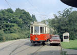 Wien: Die Wiener Straßenbahnen vor 50 Jahren: SL D (M 4108 (Lohnerwerke 1929)) III, Landstraße, Südbahnhof, Endstellenschleife am Schweizer Garten / Arsenalstraße am 1.