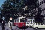 Wien Wiener Stadtwerke-Verkehrsbetriebe (WVB) SL 71 (C1 148 (SGP 1957)) I, Innere Stadt, Schubertring / Schwarzenbergplatz am 14.