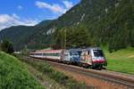 1216 019 mit einem REX am 28.06.2019 bei Brennerbad.