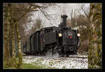 Dampflok 298.102 fährt auf der Steyrtalbahn mit einem Weihnachtszug von Steyr nach Grünburg.