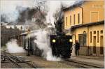 Die Schmalspurdampflok 298.52 (Bj 1898) fhrt auf der Steyrtalbahn mit einem Foto GmP von Steyr nach Grnburg.