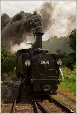 Die im Jahre 1888 gebaute Schmalspurdampflok 298.102 fhrt auf der Steyrtalbahn von Steyr nach Grnburg.