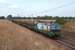 193 203, unterwegs am 21.08.2015 zwischen Himberg und Gramatneusiedl in Osten.