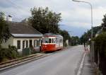 Trotz ihrer geringen Länge hat die Straßenbahn Gmunden einen beträchtlichen Höhenunterschied zwischen Zentrum und Bahnhof zu überwinden und zählt mit einer maximalen