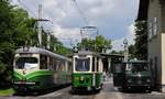 Im Rahmen der Saisoneröffnung konnten vor der Museumshalle in Mariatrost ein historischer Polizeibus sowie die Tw.206 und 267 festgehalten werden.