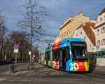 Graz     Graz Linien Variobahn 230 (30 Jahre Kinderrechte) als Linie 5, Schloßbergbahn, 13.01.2020.